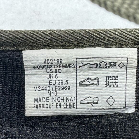 Lands' End Mary Jane Shoe Womens 8D Wide Green Gray Mesh Trekker Leather Hiking - Picture 10 of 12